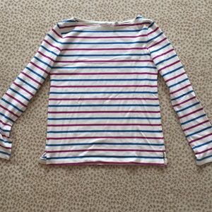 boat neck striped shirt